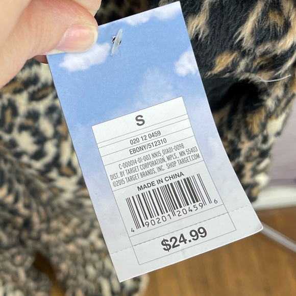 Nick and Nora size small leopard print pajama one piece bodysuit - Picture 3 of 5